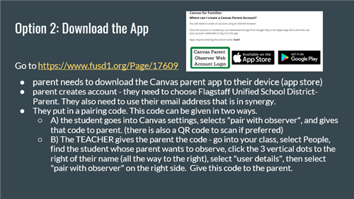 Canvas Parent Download the App